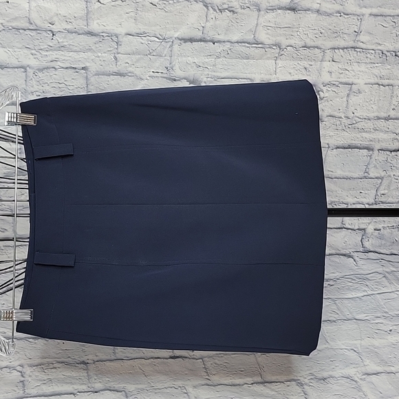 ANN TAYLOR Navy Blue Pencil Skirt Size 0 - Picture 3 of 7